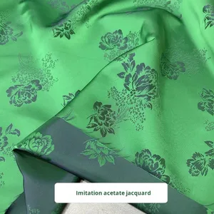 100% <span class=keywords><strong>Polyester</strong></span> 25 Năm Mới Jacquard Trung Quốc Phong Cách Sườn Xám Sợi Ngang Dệt Kim Acetate Satin Quần Áo Hàng Đầu Phong Cách Quốc Gia - Product Image 2