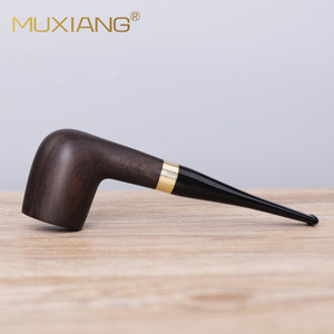Muxiang Wooden Tobacco Pipe Straight Type 9mm Tenon Jointed Solid Wood Smoking Pipe For Personal Gift - Product Image 2