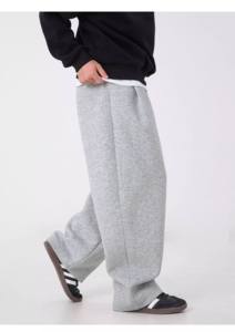 Pantalon de survêtement OEM pour homme, printemps-automne, épais, infroissable, avec logo personnalisé, coupe droite, jambe large, style américain, décontracté, pour l'Europe - Product Image 2