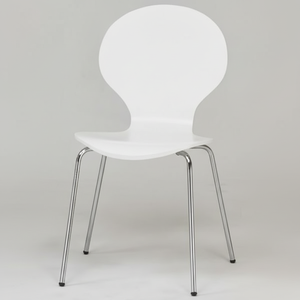 Ensemble de 6 chaises de salle à manger en bois empilables au design moderne pour la maison, la cuisine et le salon. - Product Image 1