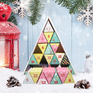 Boîte d'emballage <span class=keywords><strong>de</strong></span> calendrier <span class=keywords><strong>de</strong></span> l'avent <span class=keywords><strong>de</strong></span> Noël recyclé stratification brillante avec utilisation <span class=keywords><strong>de</strong></span> faux <span class=keywords><strong>cils</strong></span> - Product Image 4