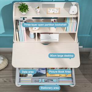 Bureau d'étude ergonomique moderne en bois réglable pour enfants, idéal pour la maison, la chambre, l'école et les projets éducatifs - Product Image 2