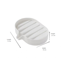 Jabonera de Plástico 100% PET con Diseño de Drenaje, para Hotel, Hogar, Baño, Color Personalizado, Gran Venta