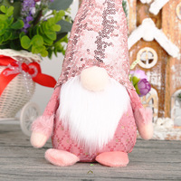 Poupée en peluche Rudolph Claus Snowman en polyester sans visage, décoration de fenêtre, ornements pour arbre de Noël
