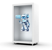 Boîte LCD transparente 3D de taille humaine AI de 86 pouces avec écran tactile Affichage hologramme d'affiche numérique pour la publicité