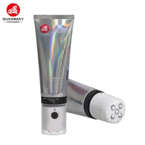 Tubo de rolo de massagem abl 100g 120g, tubo de massagem facial cosmético com esfera de rolo