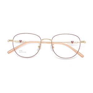 6438 Montures de lunettes optiques vintage mates en alliage métallique, style rétro, pour unisexe, jeunes filles, effet visage <span class=keywords><strong>nu</strong></span> - Product Image 1