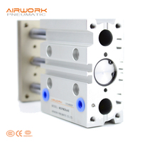 Cilindro Pneumatico Compatto MGPM a Doppia Azione con Asta Guida, Pistone in Alluminio, Aria Pulita e Sensore D-A73 Disponibile