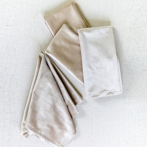 High Quality Washable <b>Table</b> <b>Linen</b> Velvet Napkins for Wedding Custom Size Embroidered Edge Flannel <b>Cloth</b> <b>Linen</b> Napkins Placemat - Product Image 5