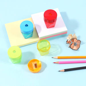 Foska Artículos de <span class=keywords><strong>papelería</strong></span> escolar Uso multiusos Cortadores de lápiz manuales de plástico de un agujero de color brillante para estudiantes - Product Image 4