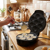 Machine à cupcakes électrique 6 empreintes avec plaques antiadhésives pour usage domestique et hôtelier - Appareil de cuisson pour desserts et collations