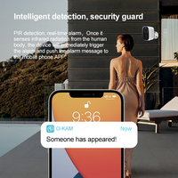Ikevision O Kam kamera Mini CCTV, kamera Mini daya rendah tenaga surya WIFI tahan air IP66 3MP Alarm PIR dengan baterai 5000mAh Panel surya 3.3W