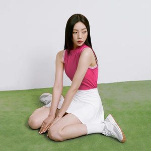 Logotipo personalizado Nova Moda Contraste Cor Tank Top Cintura Alta 2 em 1 Conjuntos de Saia Golf Tennis Padel Wear 2 Piece Set - Product Image 3