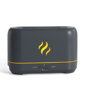 Humidificador ultrasónico silencioso <span class=keywords><strong>de</strong></span> 200 ml con diseño <span class=keywords><strong>de</strong></span> madera en forma <span class=keywords><strong>de</strong></span> S, alimentado por USB/CA, con efecto <span class=keywords><strong>de</strong></span> llama artificial, <span class=keywords><strong>difusor</strong></span> para el hogar y para vehículos. - Product Image 2