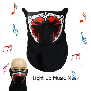 Offre Spéciale Halloween Fête Néon <span class=keywords><strong>EL</strong></span> Fil Lueur éclairer Son Activé LED Rave Masque Pour Le Festival - Product Image 2