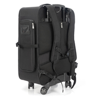 Valise à roulettes de maquillage personnalisable avec logo, sac à dos de maquilleur en PVC, organisateur de rangement pour outils capillaires, idéal pour les voyages