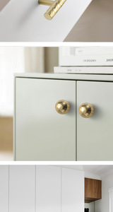 Modern Brass Furniture Handles <b>Knobs</b> Bar <b>Cabinet</b> Pulls Kitchen Bathroom Dining Drawer Hardware Durable Adjustable Antirust - Product Image 6