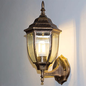 Al Aire Libre impermeable sol alimentado energía jardín lámparas montadas en la pared Vintage Sensor de movimiento luz de pared Solar linterna - Product Image 6