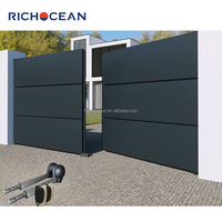 Richocean Custom Automatische Aluminium Kunst Villa Binnenplaats Elektrische Huis Schuifpoort Nieuwste Hoofdpoort Ontwerpen