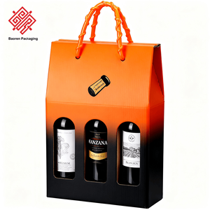 Baoren Pratique 750ML Vin Rouge Cadeau Emballage Boîtes Écologique Recyclable Premium Boisson et Qualité Alimentaire Logo Personnalisé - Product Image 3