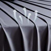 Draps de lit en sergé de fibre de bambou 400TC, style moderne minimaliste, doux et soyeux, teinture réactive, couleur unie, personnalisable