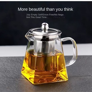 Hervidor Eléctrico de Vidrio de Borosilicato con Diseño Moderno y Rotación Automática, con Silbato, Doble Pared, Ecológico y Portátil para Té - Product Image 3