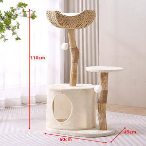 คอนโดไม้แมวผลไม้ปีนเขาคอนโดแมวสาขาเดียวทันสมัยของขวัญเฟอร์นิเจอร์สำหรับคนรักแมว - Product Image 3