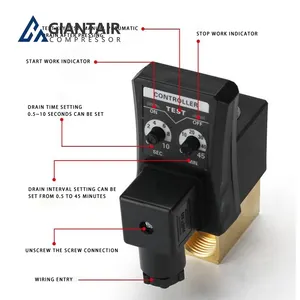 Válvula de drenagem automática operada motorizada de controle de fluido mecânico GIANTAIR