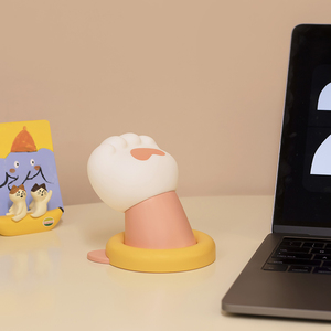 Rechargeable USB LED Atmosphere Lamp 3 Brightness Levels Modern Cat <strong>Paw</strong> Design for Bedroom Living Room Nightstand Bedside ABS - Product Image 2