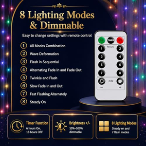 Guirlande lumineuse LED, guirlande féerique, éclairage de fête pour Diwali, Ramadan, Eid, mariage, Noël, décoration de la maison - Product Image 3