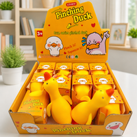 Jouet anti-stress en forme de canard à pincer, canard jaune extensible, jouet souple en plastique non toxique pour enfants et adultes