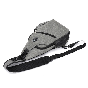 Custom logo BRANDED's Vogue Korean nylon raincoat breasted breasted MENS usb sports messenger bag - Product Image 5