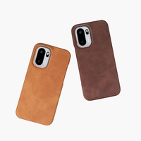 Étui en cuir de mouton magnétique pour OnePlus Ace 6 / 15 / Ace 5 - Coque rigide antichoc semi-enveloppante mate et fine