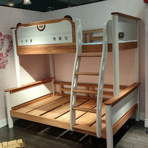 أثاث حديث للأطفال من فوشان سرير من الخشب الصلب سرير مرتفع للفتيات والأولاد مع خزانة سلم لاستخدام غرف النوم - Product Image 5