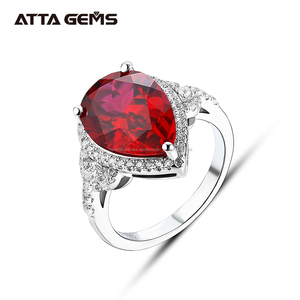 piedras preciosas anillos para las <span class=keywords><strong>mujeres</strong></span> de la joyería de la plata esterlina 925, anillo de 3 colores gran tamaño 6-8 - Product Image 2