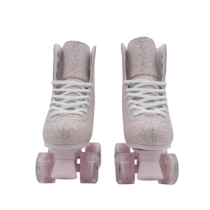 Chaussures de roller 2-en-1 ajustables pour adultes avec protection et paillettes - Product Image 3