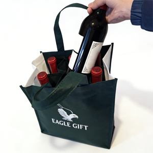 Sacs à vin double poignée personnalisés en non-tissé, design exquis, impression sérigraphique, fermeture auto-agrippante - Product Image 4