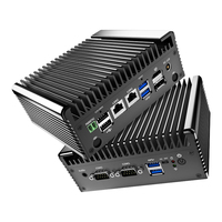 PC industriel mini, interfaces homme-machine, 2*LAN, 4G, sans ventilateur, SSD, HDMI, DP, RS232, I7, I5, ordinateur en boîtier, calcul en périphérie