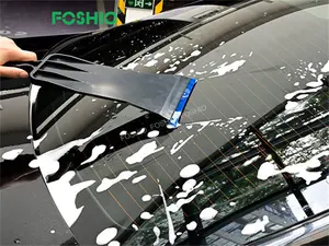 Foshio Custom Logo Vinyl Long Handle Wrap Squeegee With Replaceable Blade