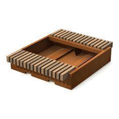 Pre-rusted corten steel large planter with wooden <b>seating</b> bench outdoor metal garden decoration - Product Image 2