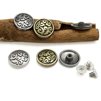 Venta al por mayor de fábrica: Botones de Conchos para Sillas de Montar Western, Diseño 3D Estereoscópico, Bronce y Plata, con Tornillo de Fijación, a Bajo Precio