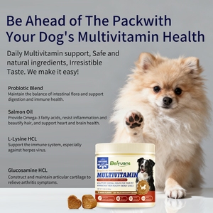 Complément alimentaire multivitaminé pour chiens Beiyuan, complexe B naturel et vitamines A/D, soutient la santé des articulations, du <span class=keywords><strong>cœur</strong></span> et du système immunitaire des chiens âgés - Product Image 6