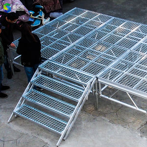 Palco Portatile in Alluminio con Finitura Legno, Spessore 18mm, per Feste, Matrimoni, <span class=keywords><strong>Concerti</strong></span> e Spettacoli Musicali - Product Image 2