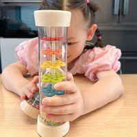 New Design Rainbow Hourglass Orff Percussion Instrument Wood Sand Bell for Early Education Cheap Toys for Kids Toddler Unisex