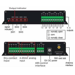 Controlador IoT KONLEN GP4-WLTE 4G, 4 Canales, Entrada Analógica de 4-20 mA, Relé de 10 A, Control por SMS/WEB/RS485, Micro SIM para Automatización Industrial - Product Image 4