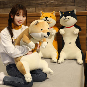Nuevo lindo Squishy almohada para dormir dibujos animados <span class=keywords><strong>Anime</strong></span> Idle Lying Cat Dog Doll almohada alrededor largo suave Shiba Inu Corgi animales de peluche - Product Image 4