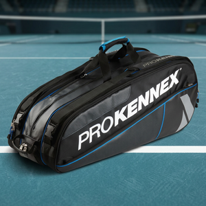 Prokennex Triple Thermal Tennis Racket Bag Black Nylon PU Zipper Closure 50-70L Custom Logo Large Capacity Sport Style Fashion - Product Image 2