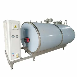 Best price sanitary stainless steel dairy processing chiller agitator receiving cold storage raw milk cooling tank