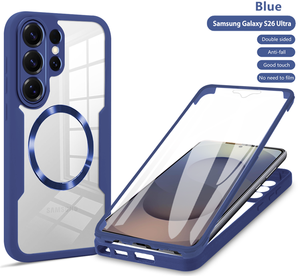 Coque de téléphone transparente magnétique à chargement sans fil avec protection 360° pour Samsung Galaxy S26 Ultra S26+ S26 S25 <span class=keywords><strong>FE</strong></span> A17 A07 - Product Image 1