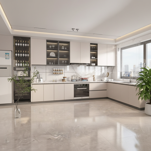 Mobili da Cucina Moderni in Legno e PVC con Design in Legno e Accessori in Melamina, Isole per Cucina - Product Image 1